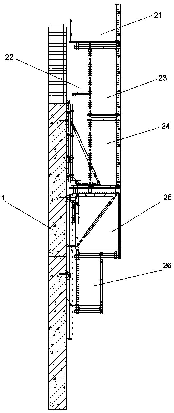 Hydraulic climbing template monitoring and analyzing method