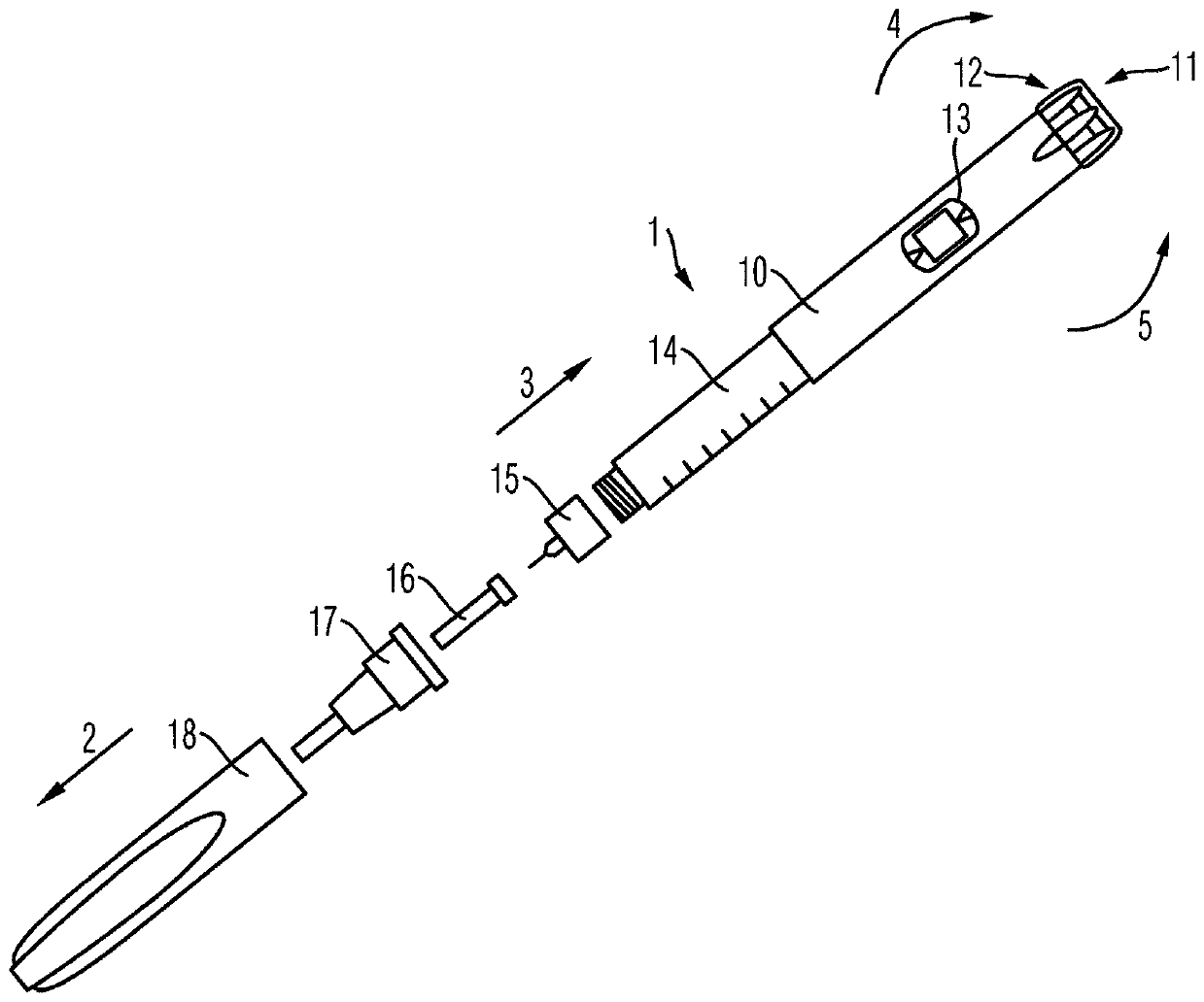 Rotation sensor for injection device