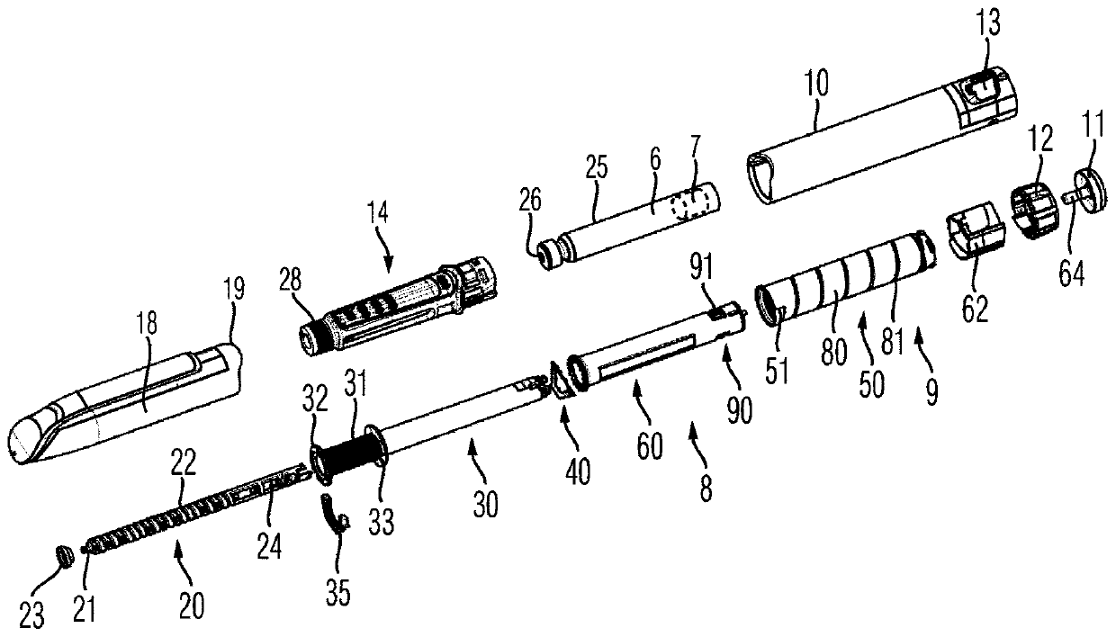 Rotation sensor for injection device