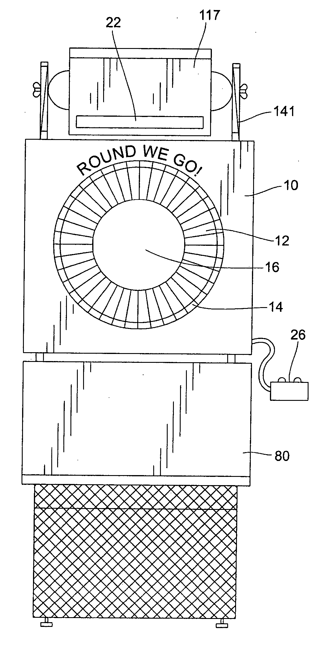 Spinning wheel promotional and advertising game in a retail establishment