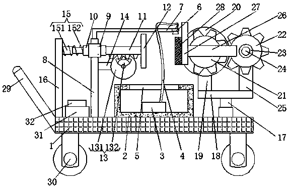 Energy-saving scrubbing device for automobile