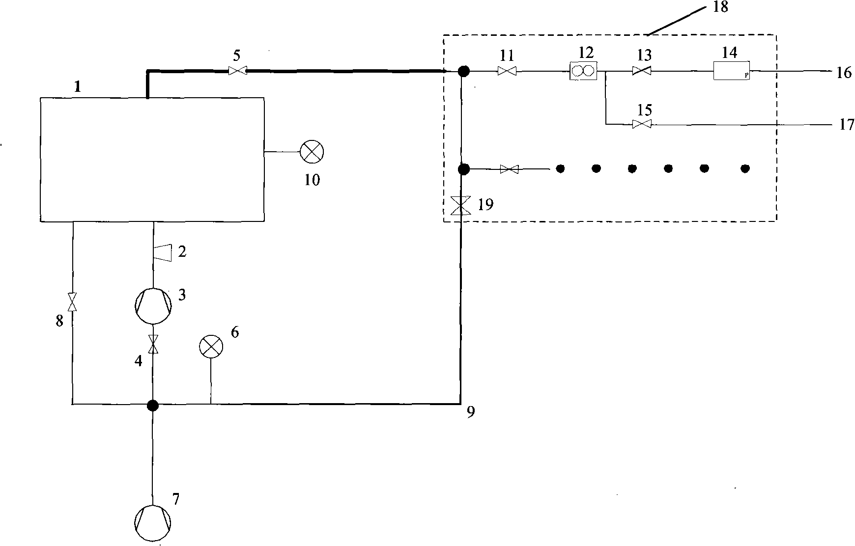 Air supply system of semiconductor process equipment and its gas flow calibration method