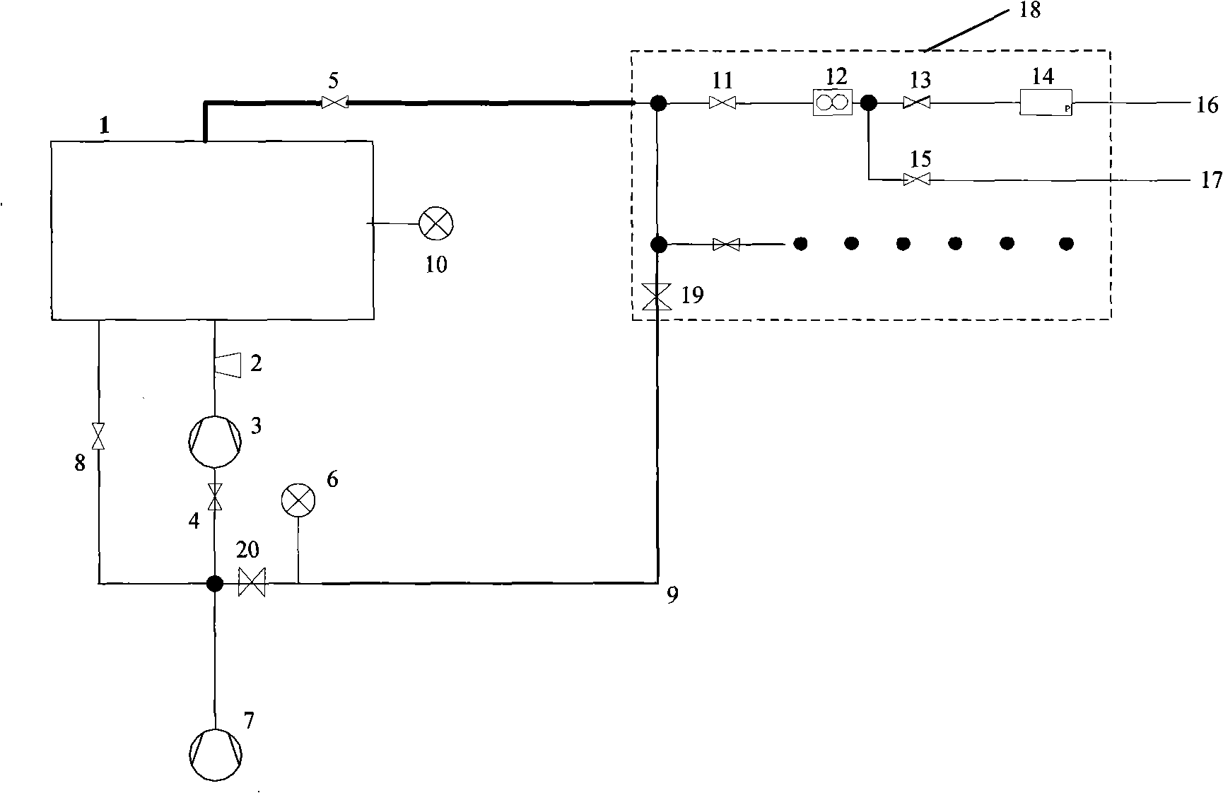 Air supply system of semiconductor process equipment and its gas flow calibration method