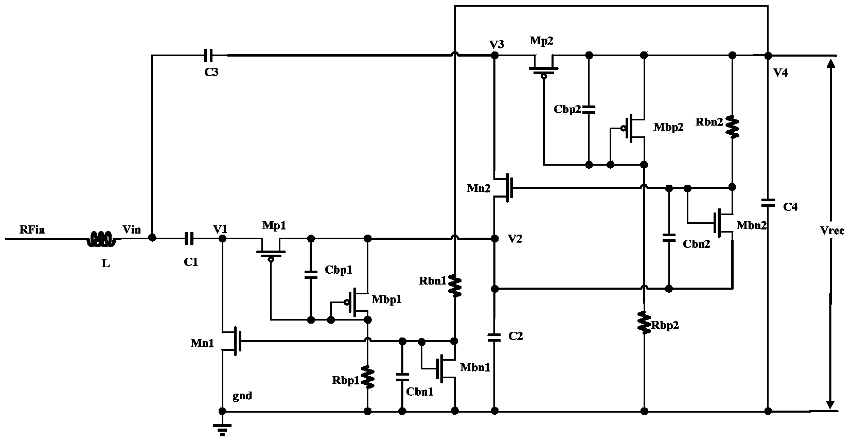 Radio frequency energy acquisition circuit system