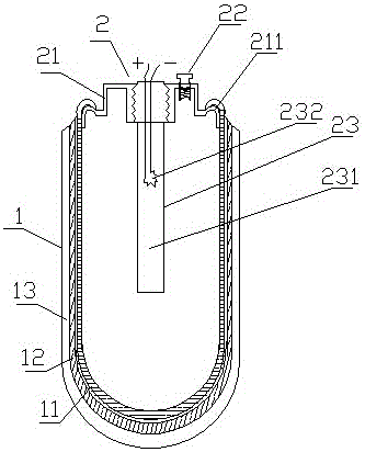 Disposable cylindrical graphene gas blaster and manufacturing method thereof
