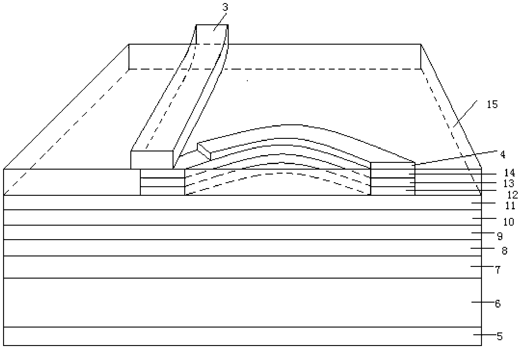 Annular semiconductor laser of vertical coupling structure and preparing method thereof