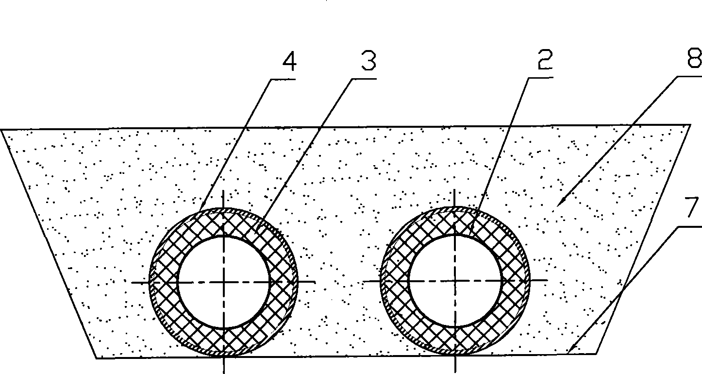 Large-diameter hot water pipe non-compensation direct-burried laying method