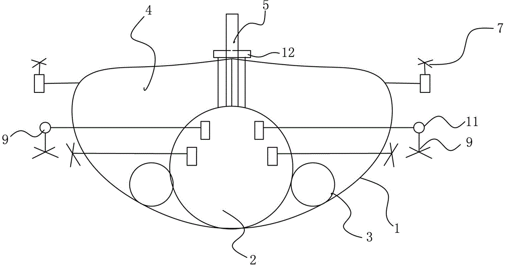 Unmanned wave power generation submarine