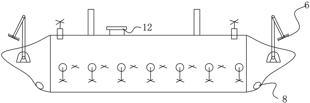 Unmanned wave power generation submarine