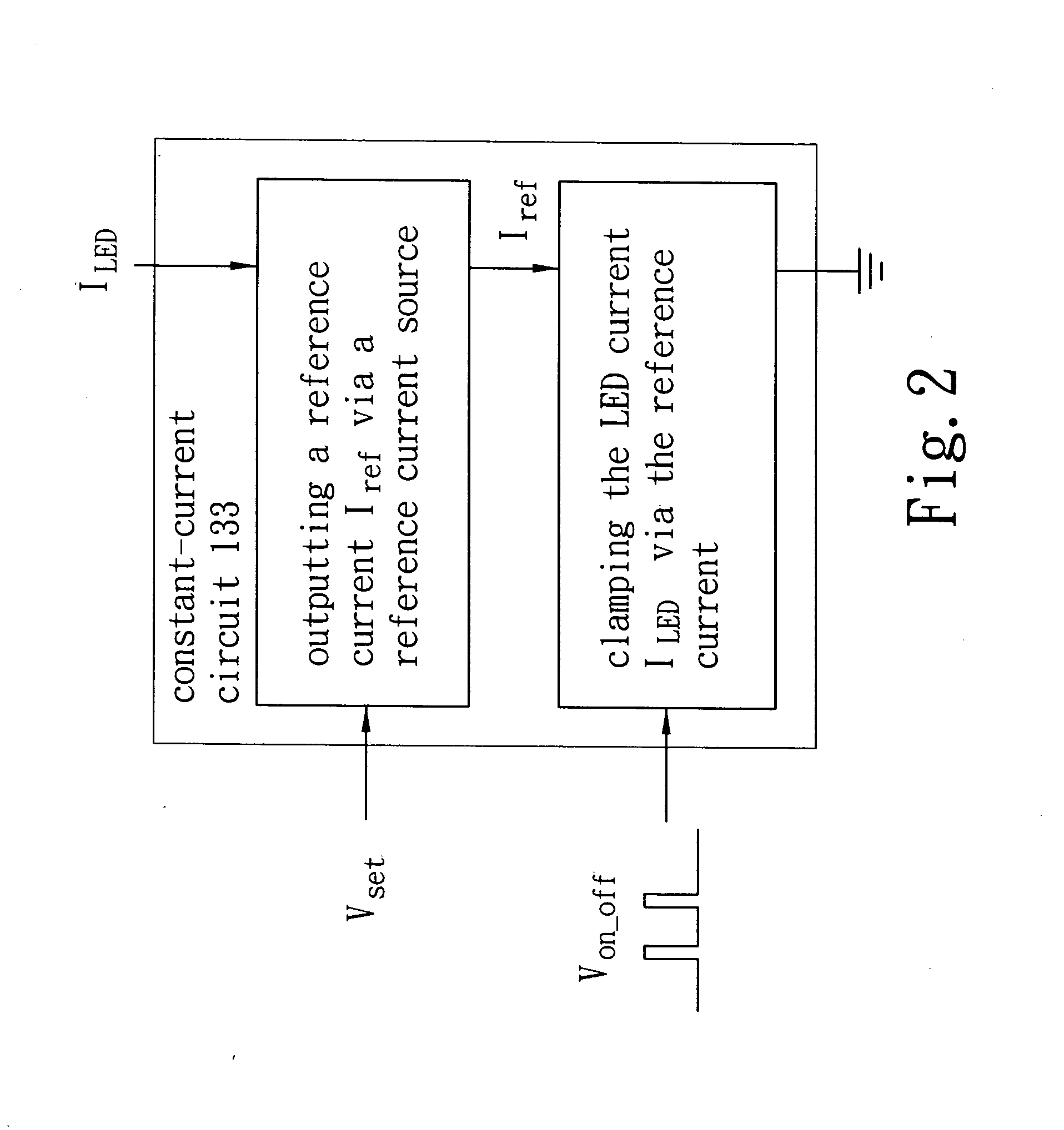 System and method for constant power LED driving and a redundancy dircuit thereof