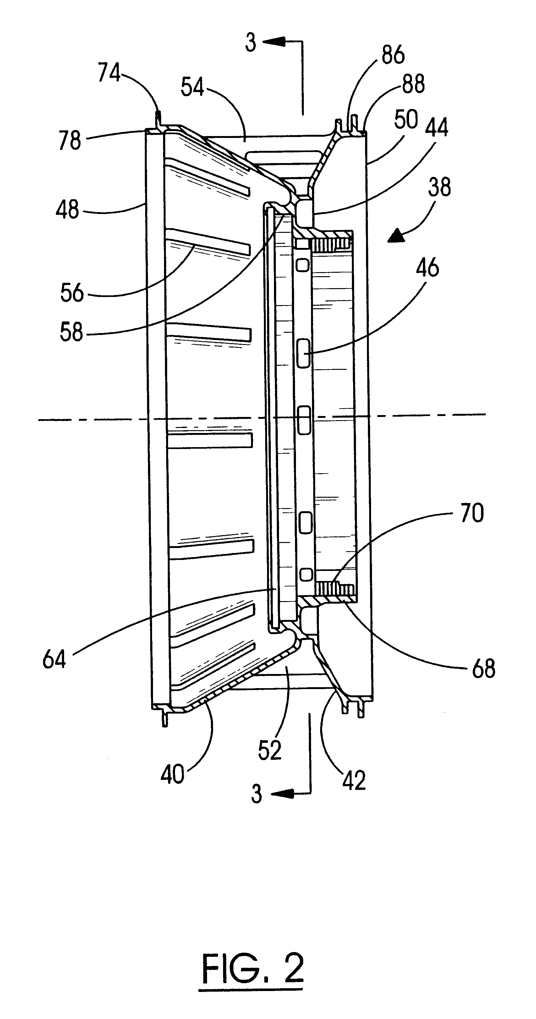 Cast on-board injection nozzle with adjustable flow area
