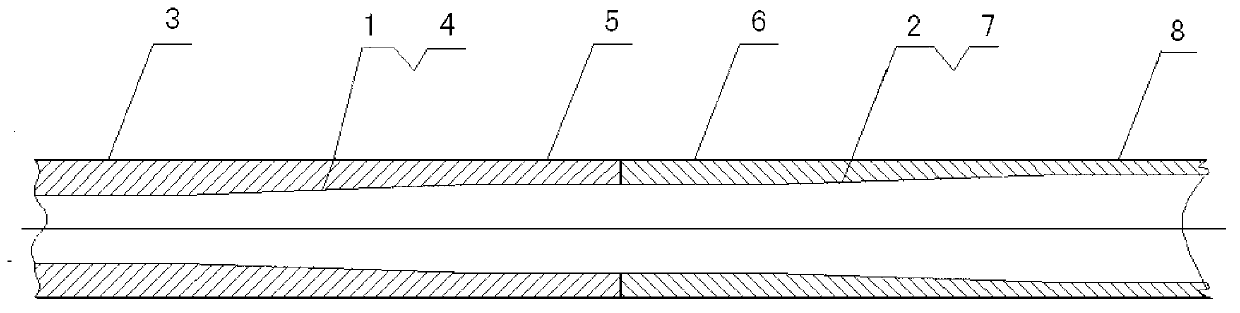 Continuous oil tube with gradually changed wall thickness and manufacturing method thereof
