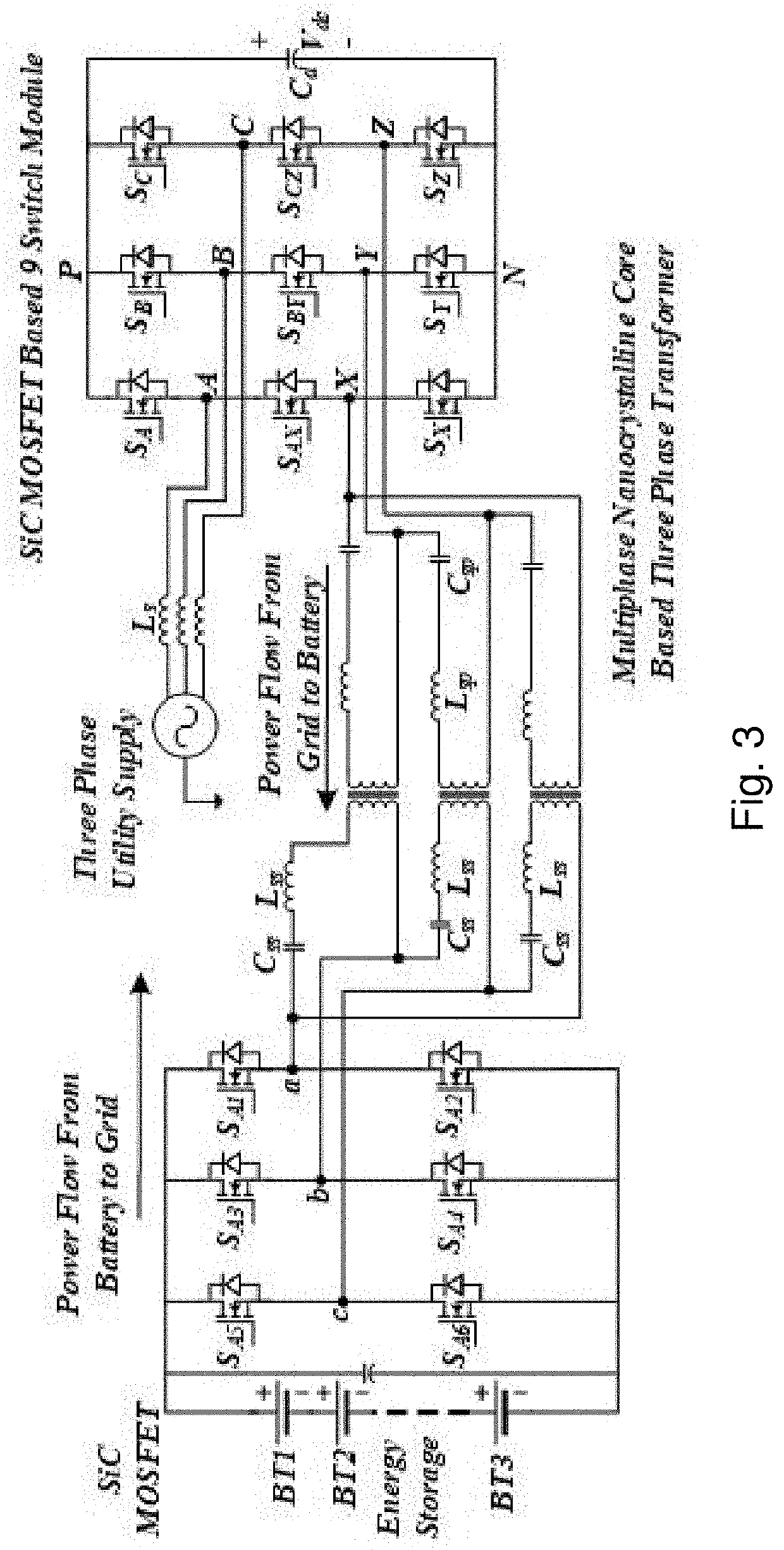 Three phase bidirectional ac-dc converter with bipolar voltage fed resonant stages