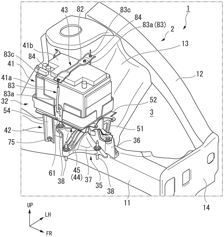 battery support structure