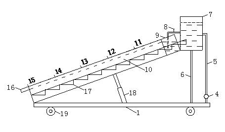 Fine simulation test device and fine simulation test method for slope water erosion