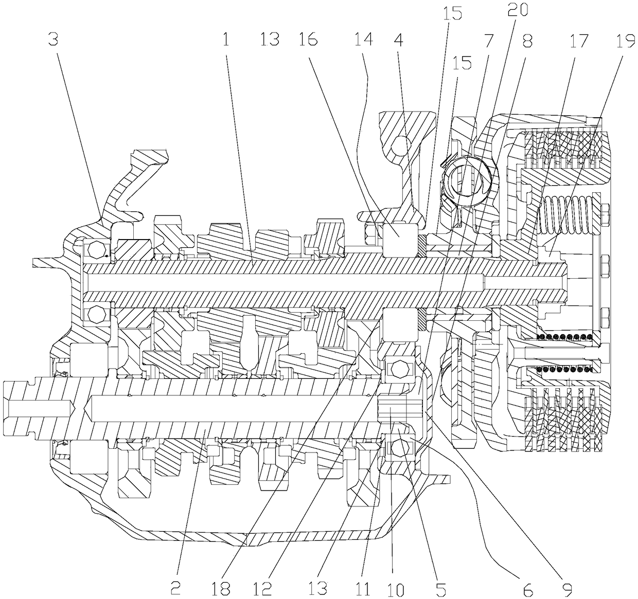 Transmission and engine