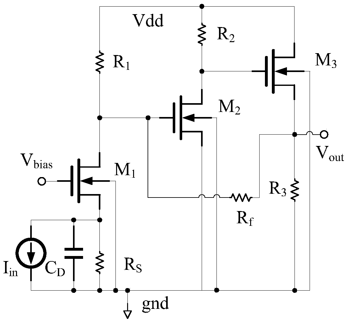 High-gain and low-noise differential trans-impedance amplifier
