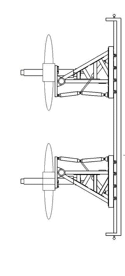 Tandem type turning manipulator of large propeller