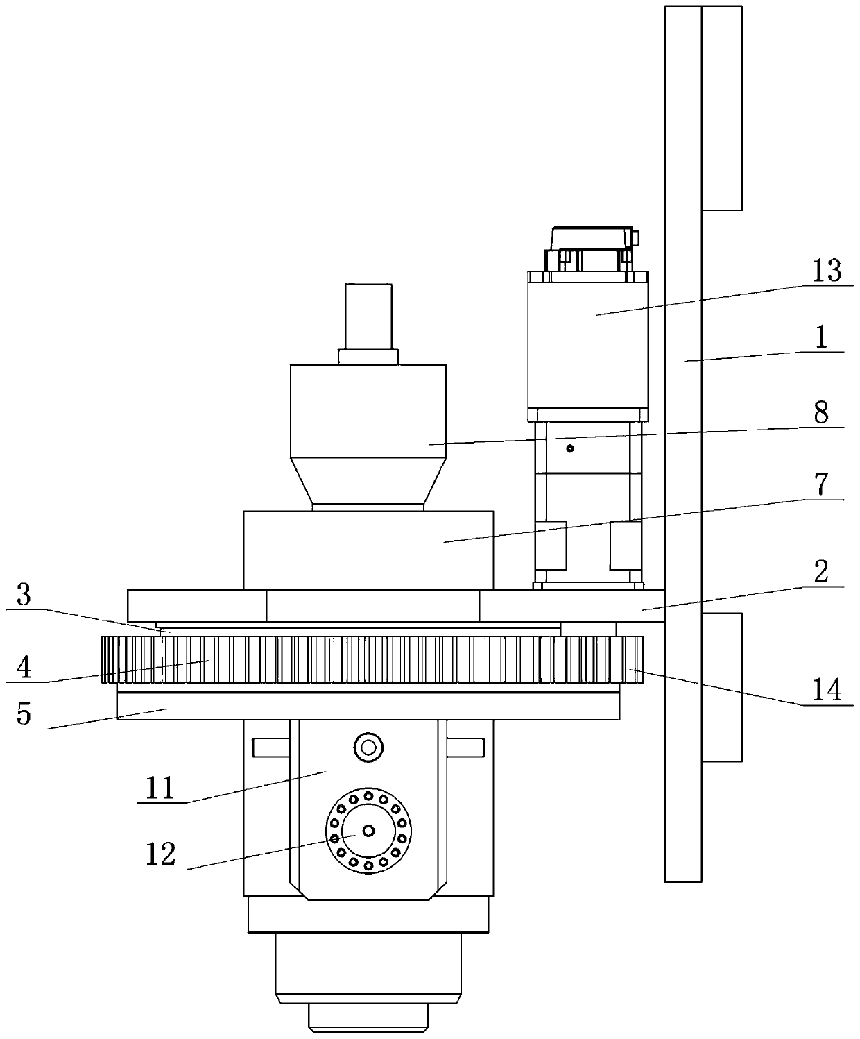 Rotating device of friction welding spindle