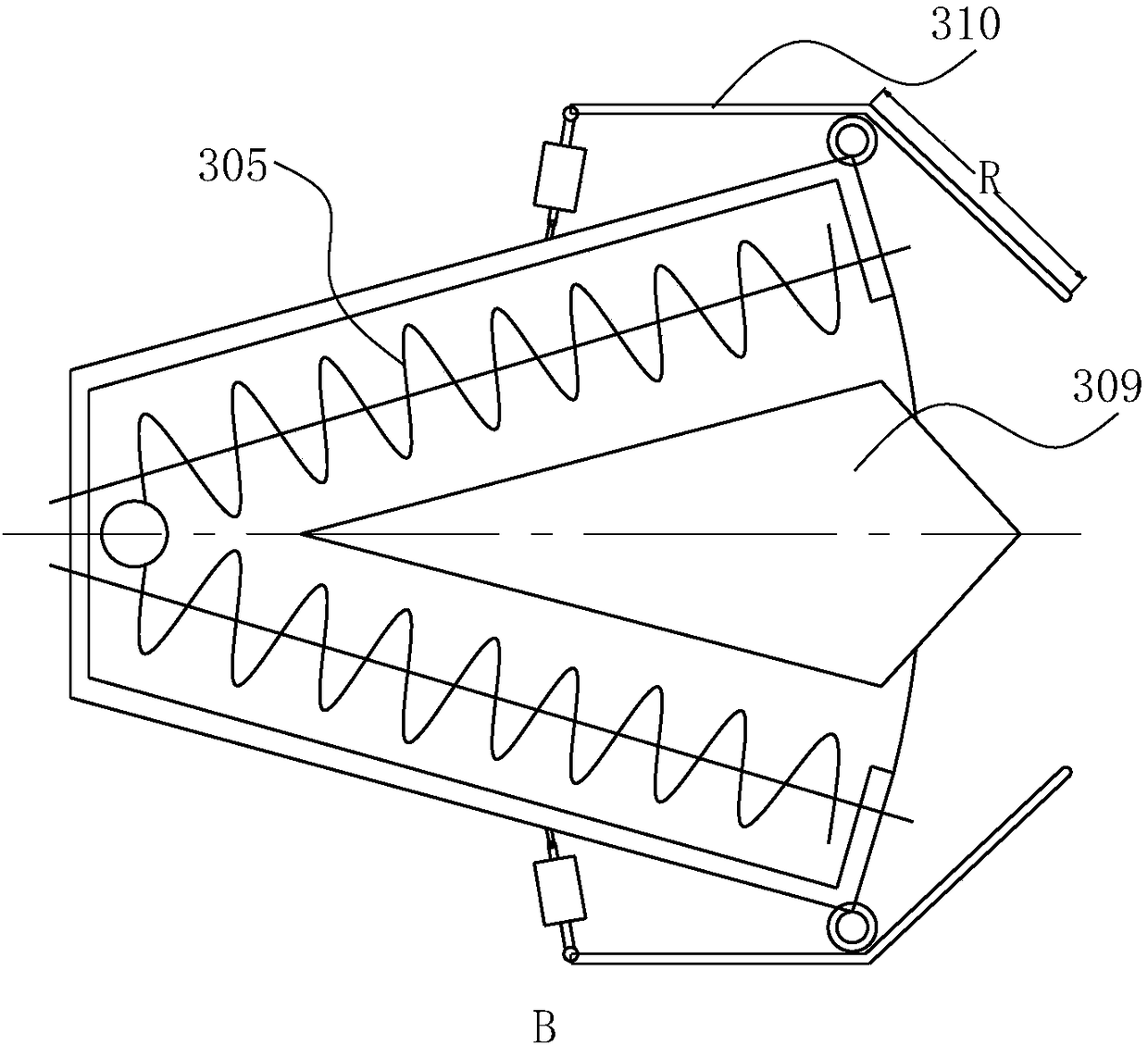 Grain scrabbling device for grain collecting vehicle and method for operating grain scrabbling device