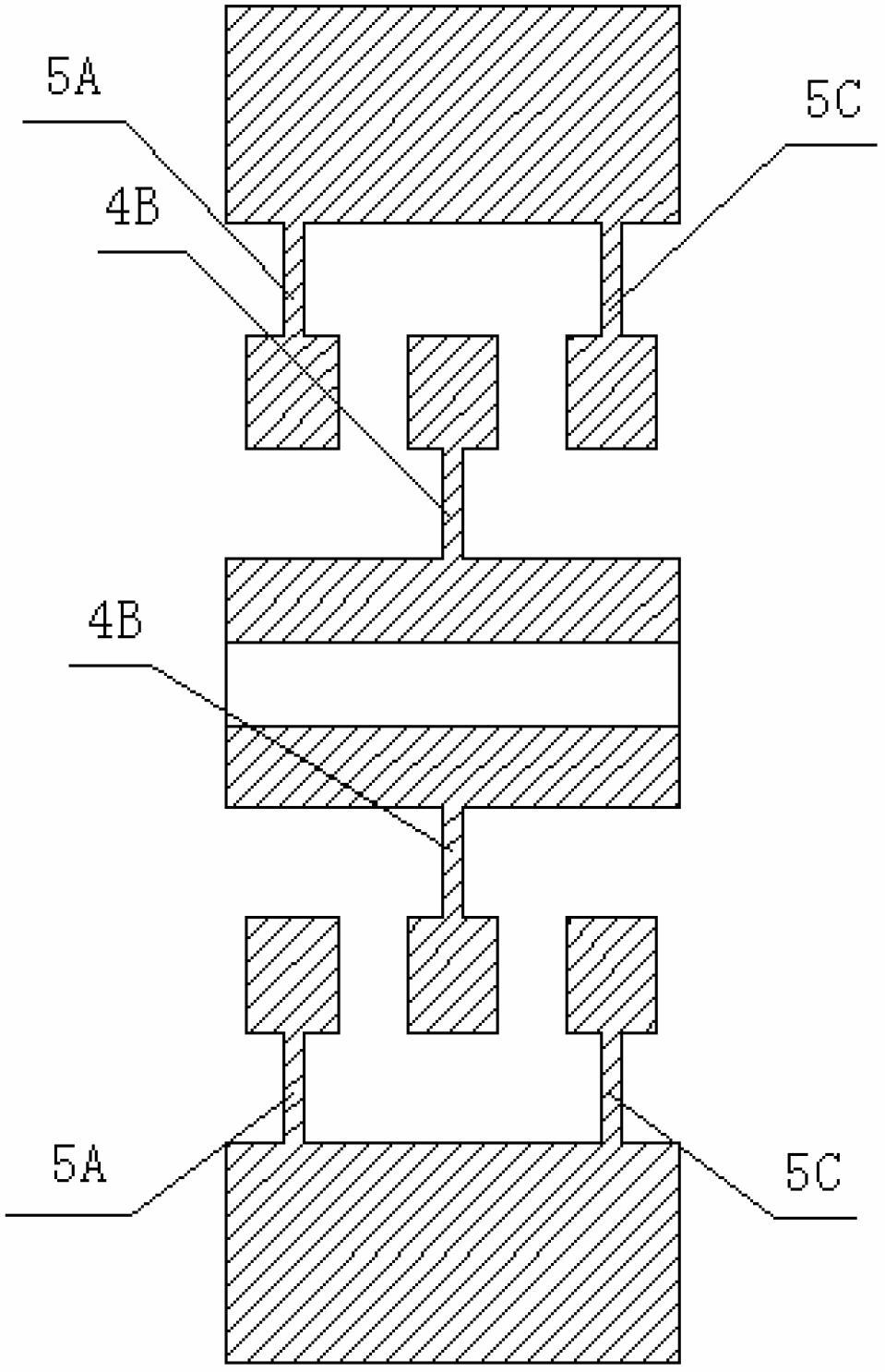 Silicon-based dynamically tuned gyroscope rotor block structure with three balance rings and machining method of silicon-based dynamically tuned gyroscope rotor block structure