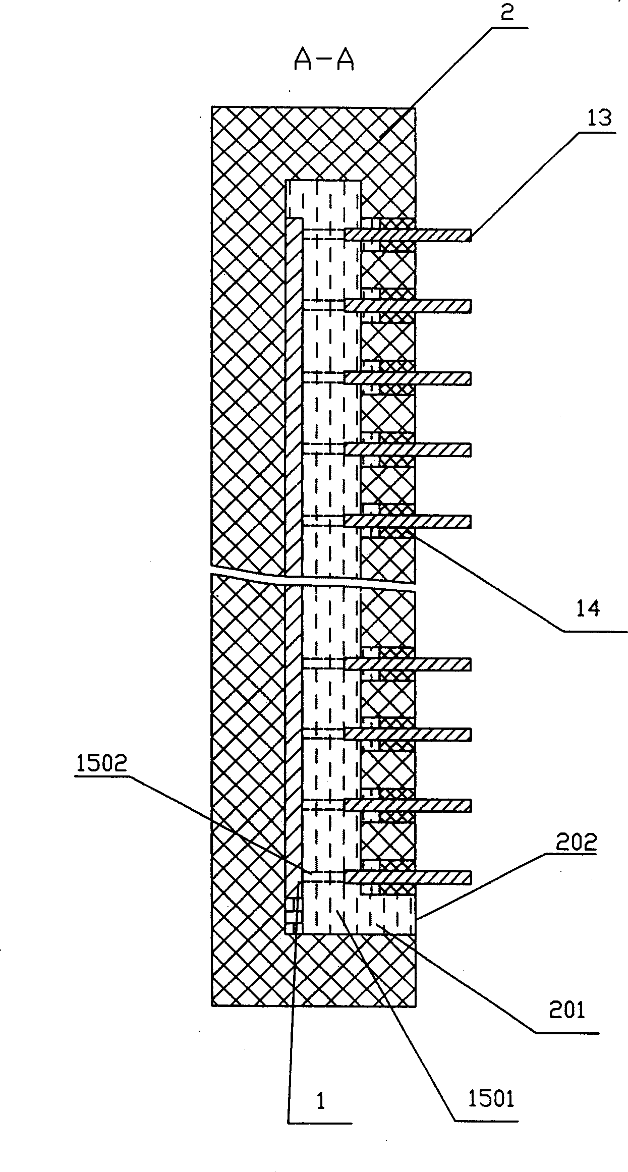 Needle strip electrode pulse pre-ionization crossflow Co2 laser discharge cavity