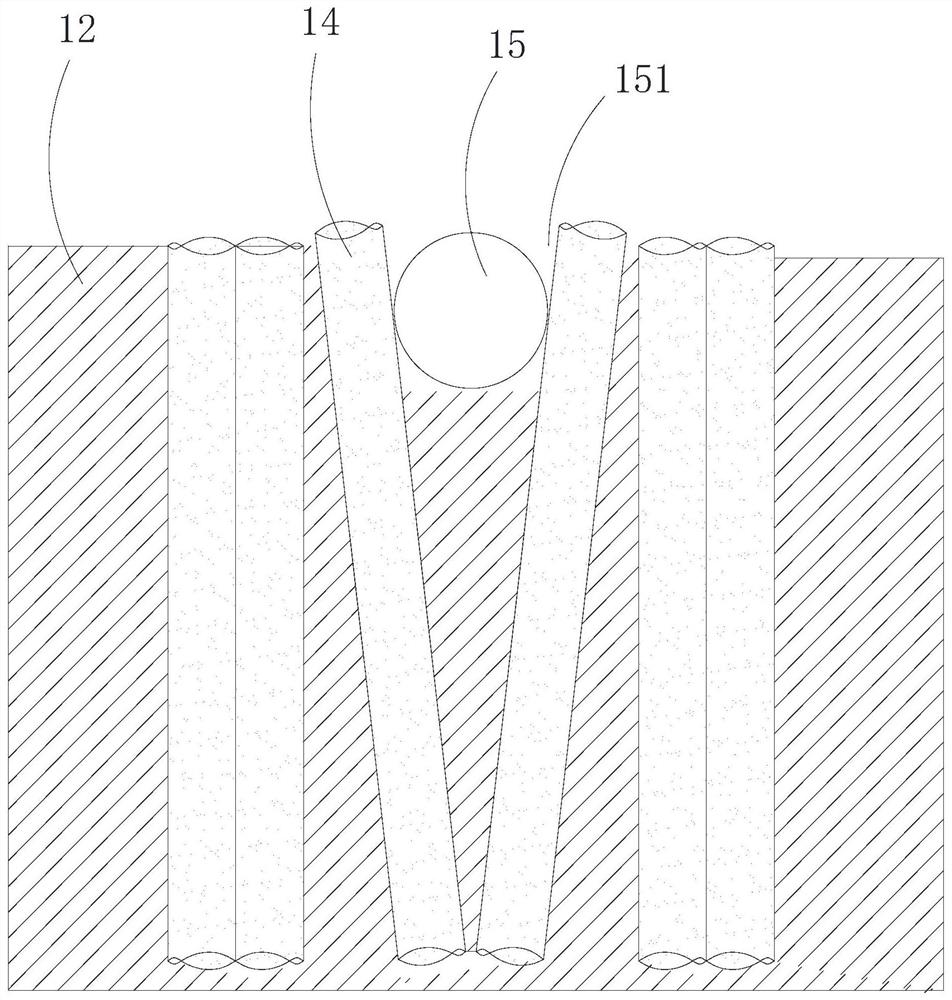 Construction method of deep foundation pit enclosure combined with shotcrete-anchor inversion and punching piles