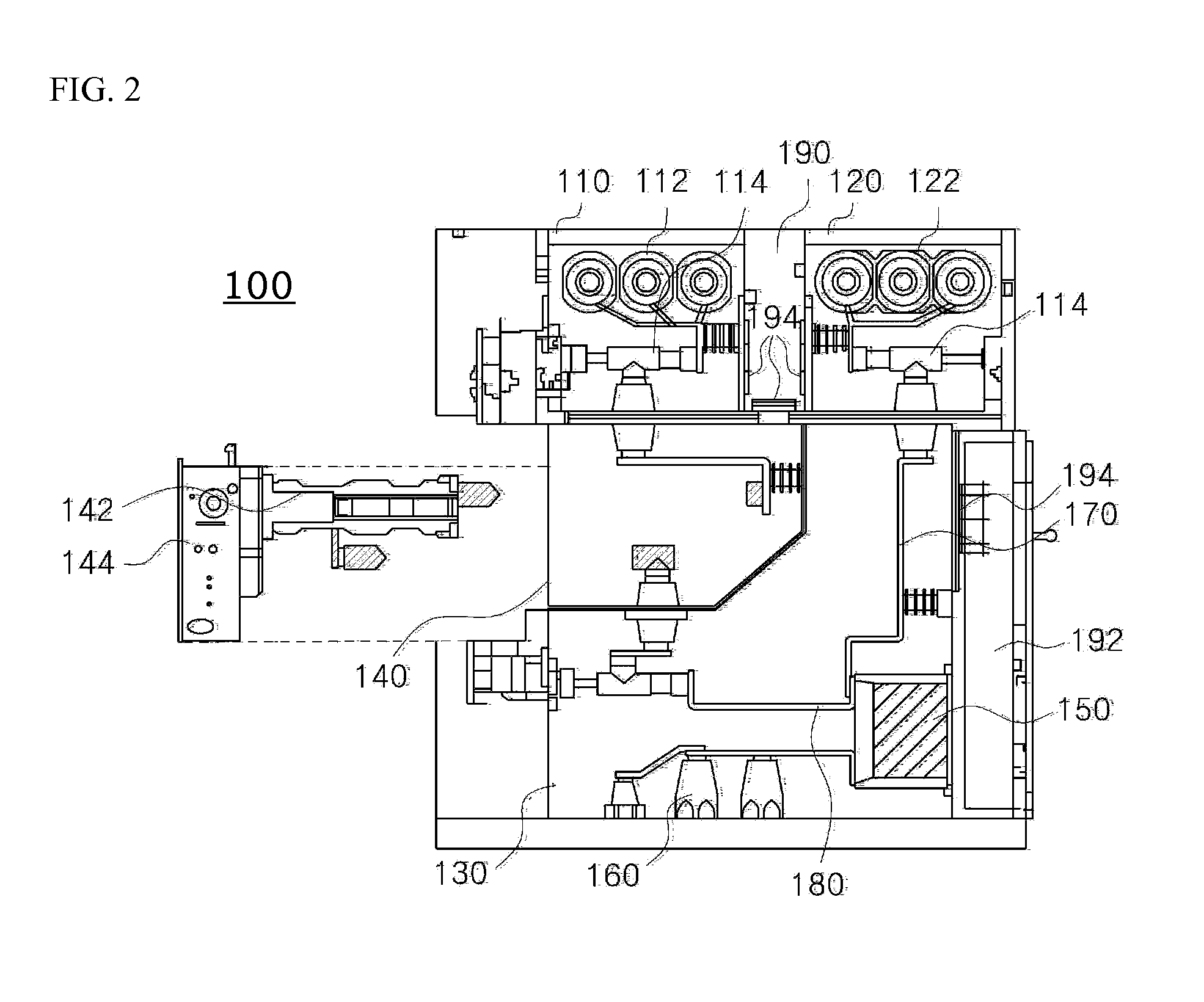 Cubicle type gas-insulated switchgear with withdrawable circuit breaker part