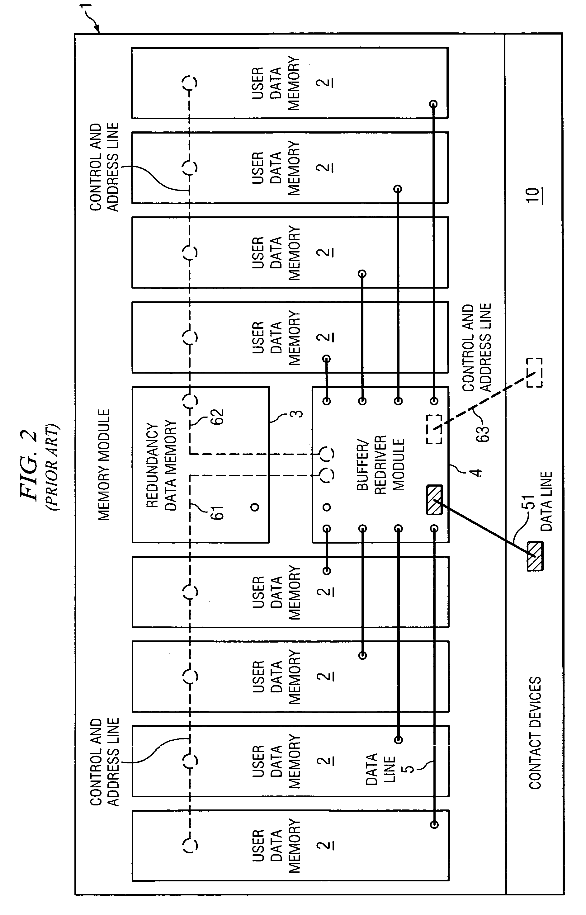 Memory module and method for operating a memory module in a data memory system
