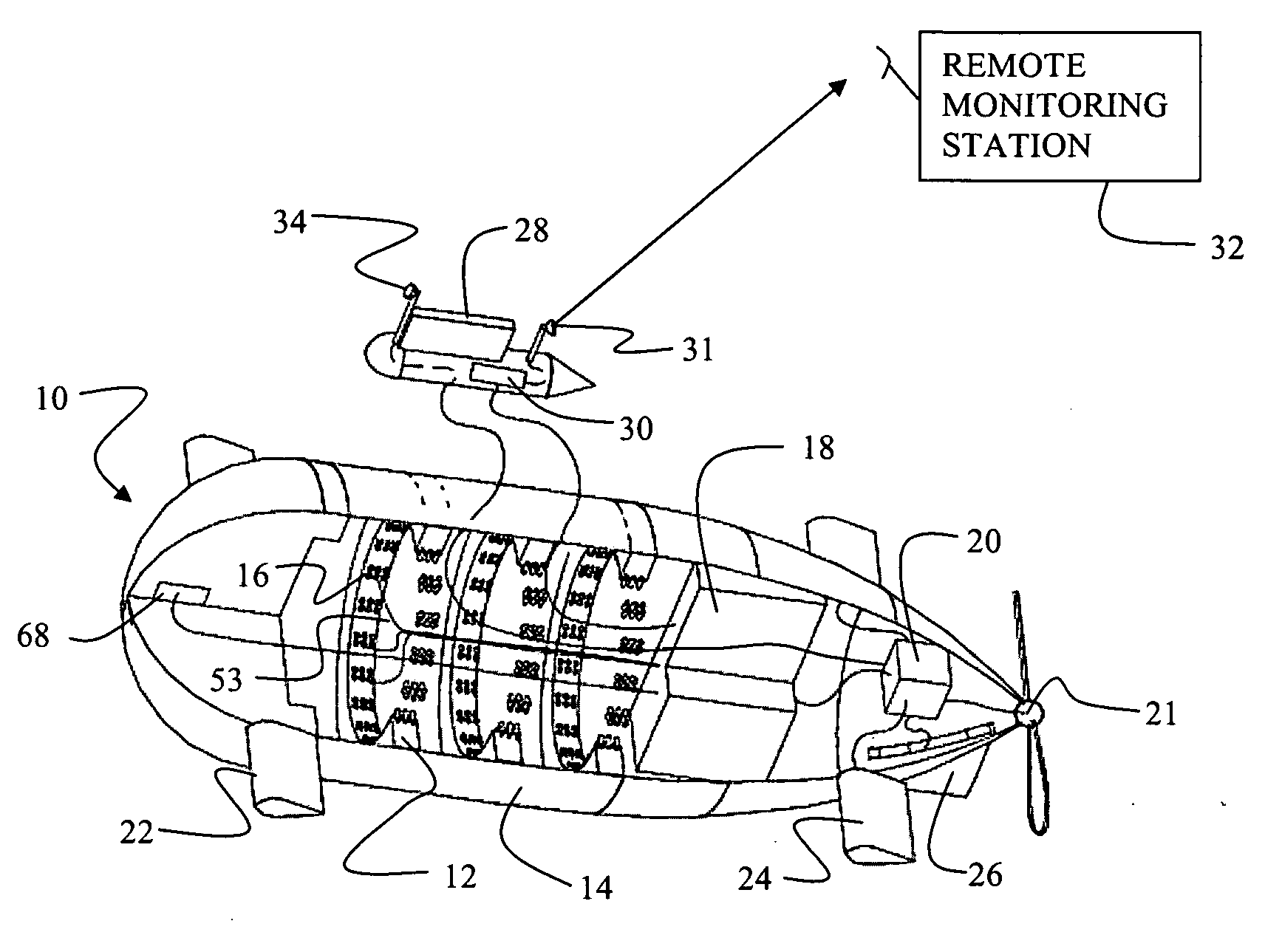 Unmanned underwater vehicl integrated radiation detection system