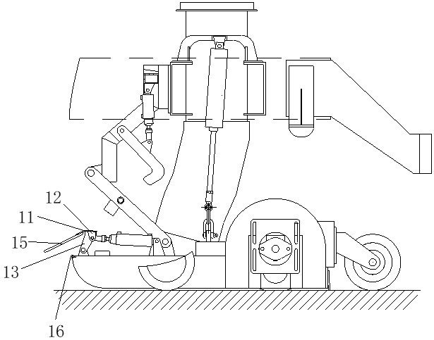 Pneumatic control device for suction cup of sweeping machine