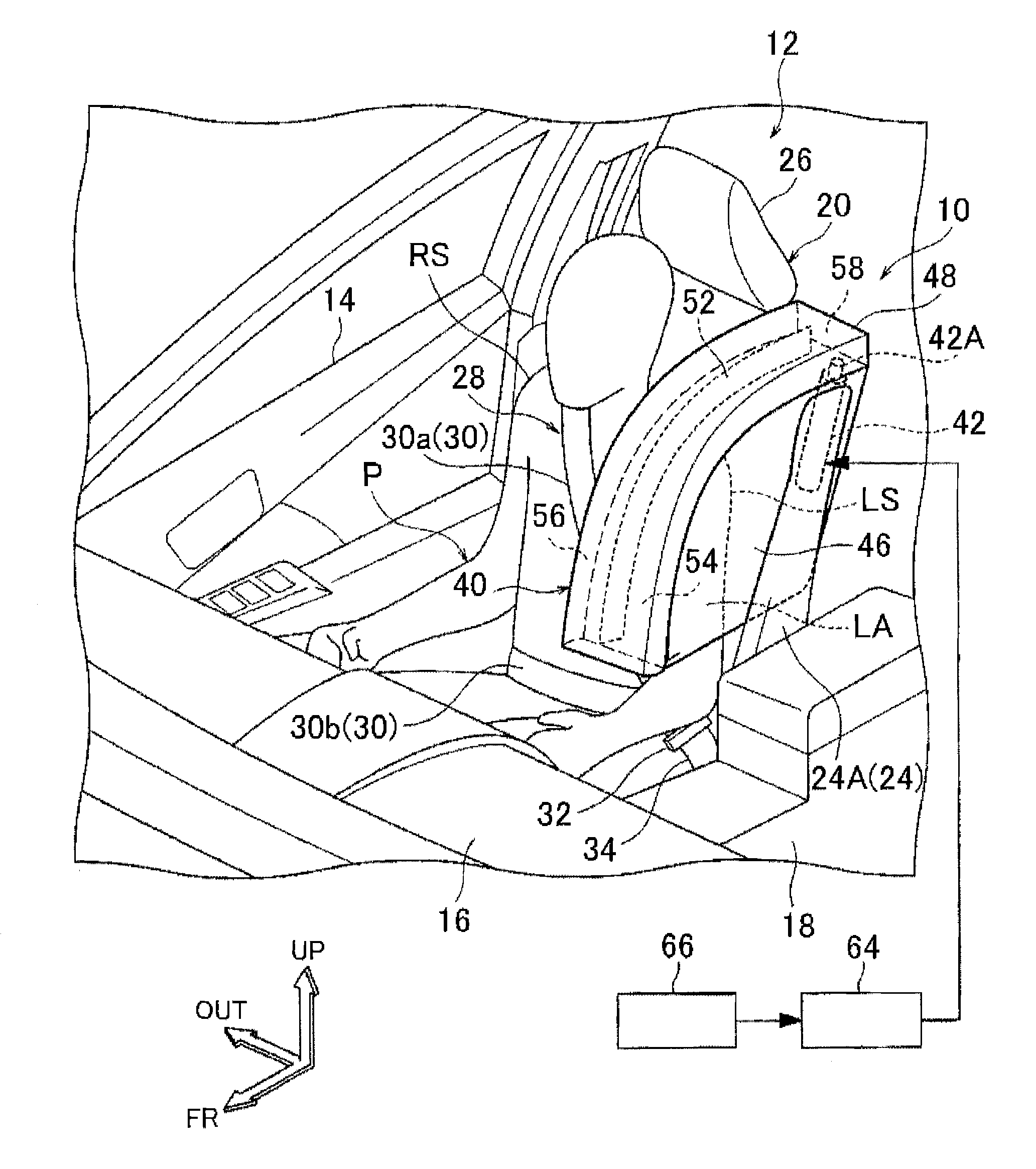 Seat-mounted airbag apparatus and vehicle seat