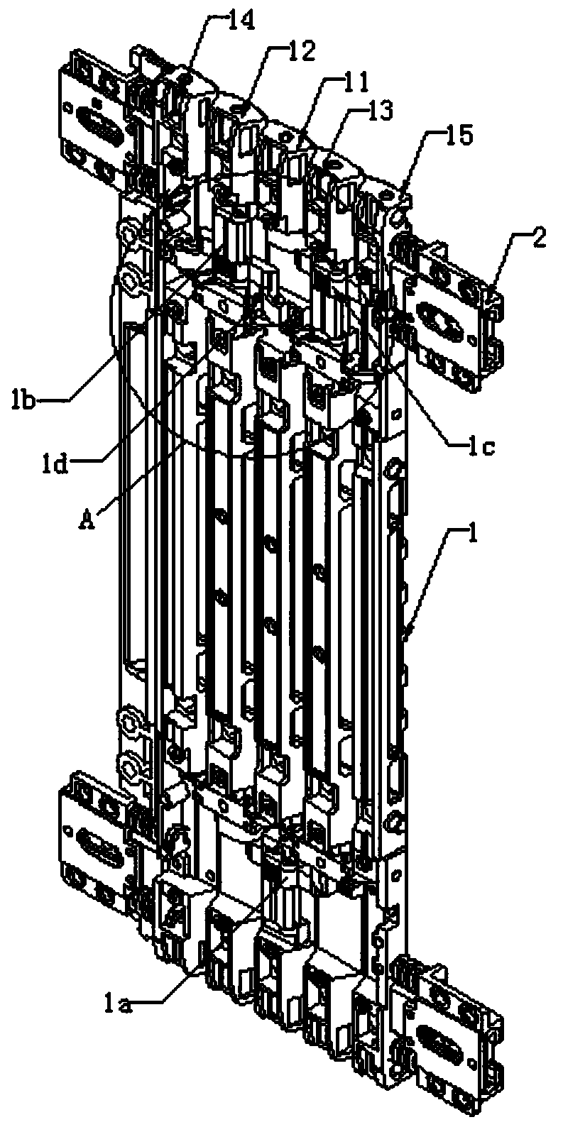 Hinge structure for outer side flexible screen electronic equipment