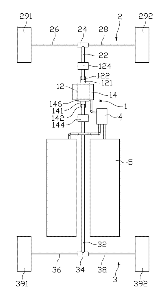 Electric car and power drive system thereof