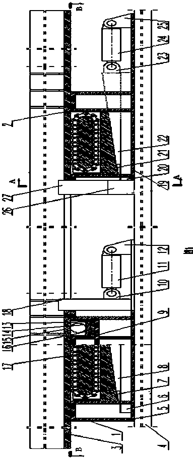 A cantilever beam moving and locking device