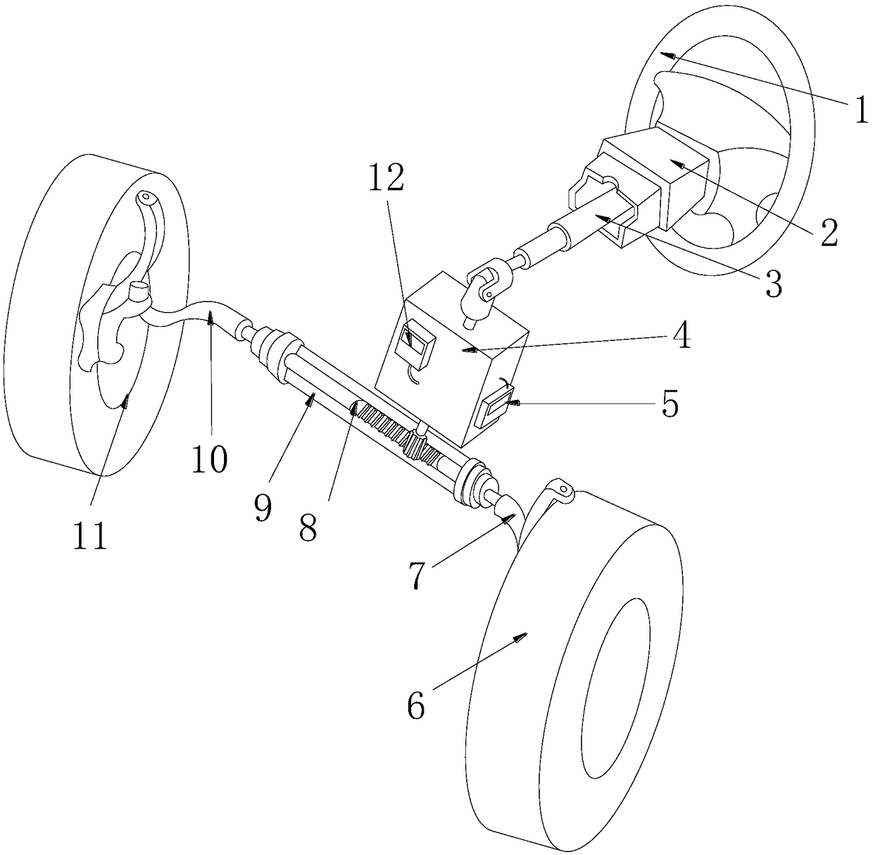 Vehicle steering transmission device