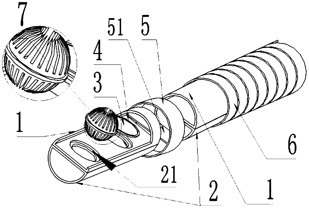 Total heat exchange connecting pipe device