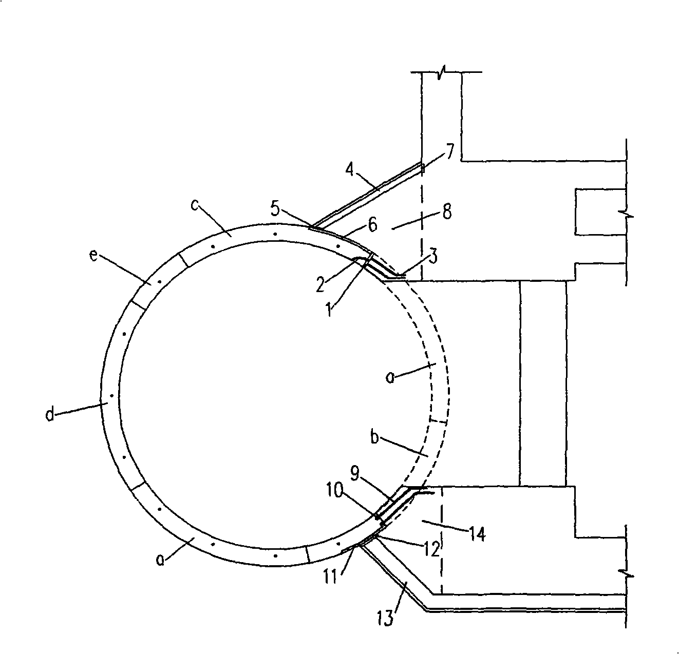 Subway shield tunnel enlarging station special area and station structure connecting method