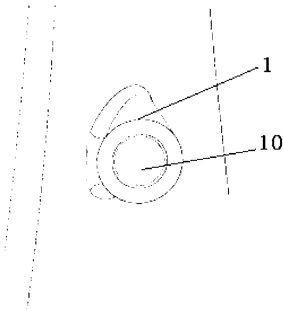 Lacing hole structure of turbine blade and loose lacing wire installation structure of the same turbine blade