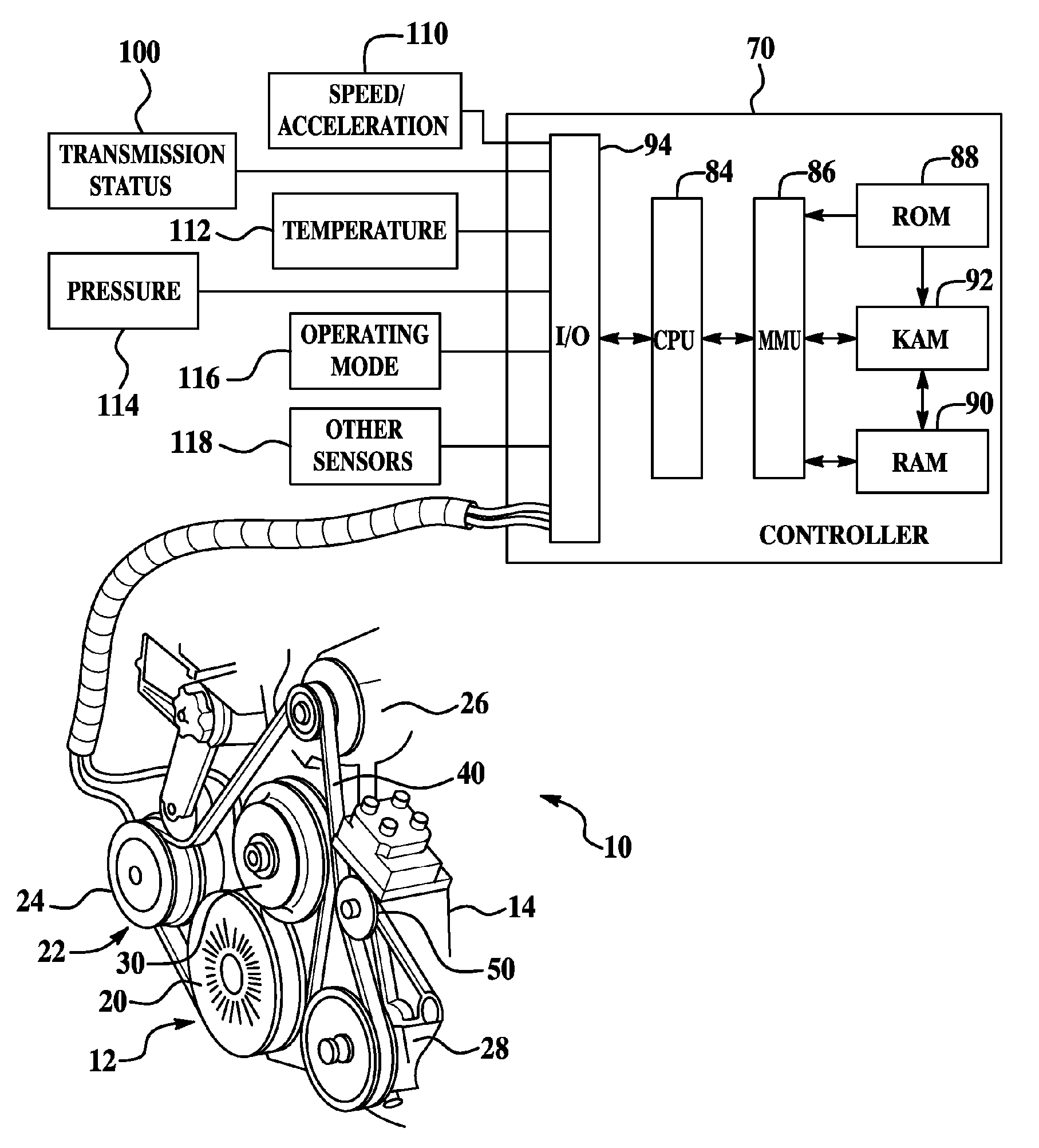 Electromagnetic coupling device for engine accessories