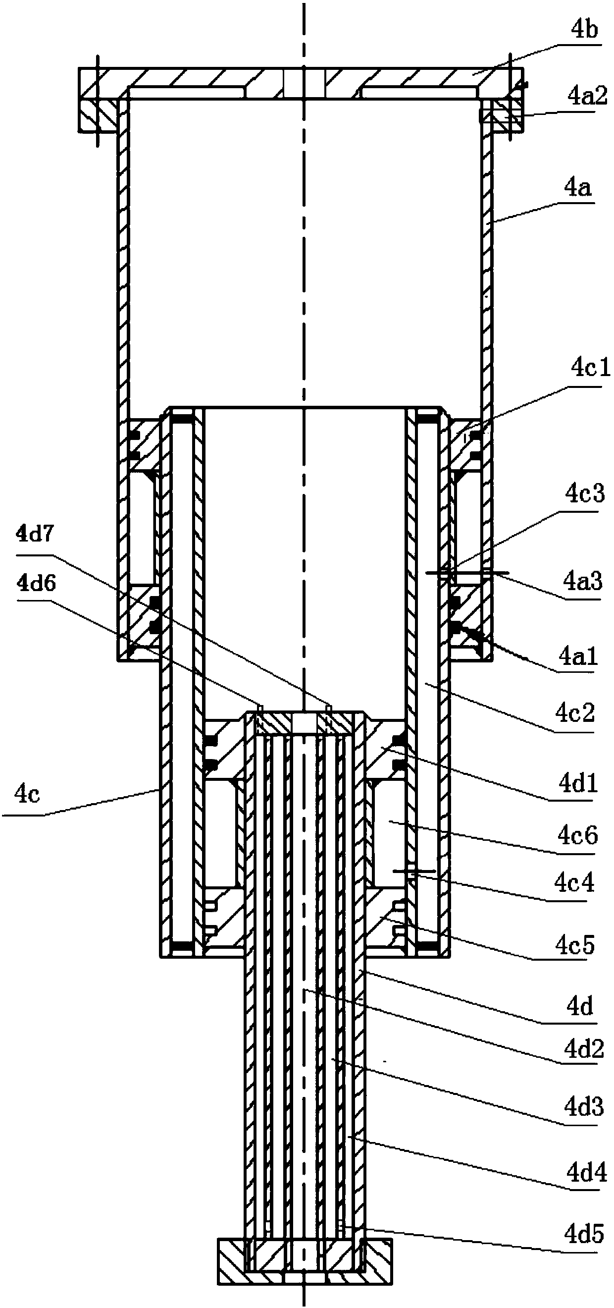 Converter steelmaking end point parameter detection and molten steel sampling probe automatic delivery system and telescopic tube assembly