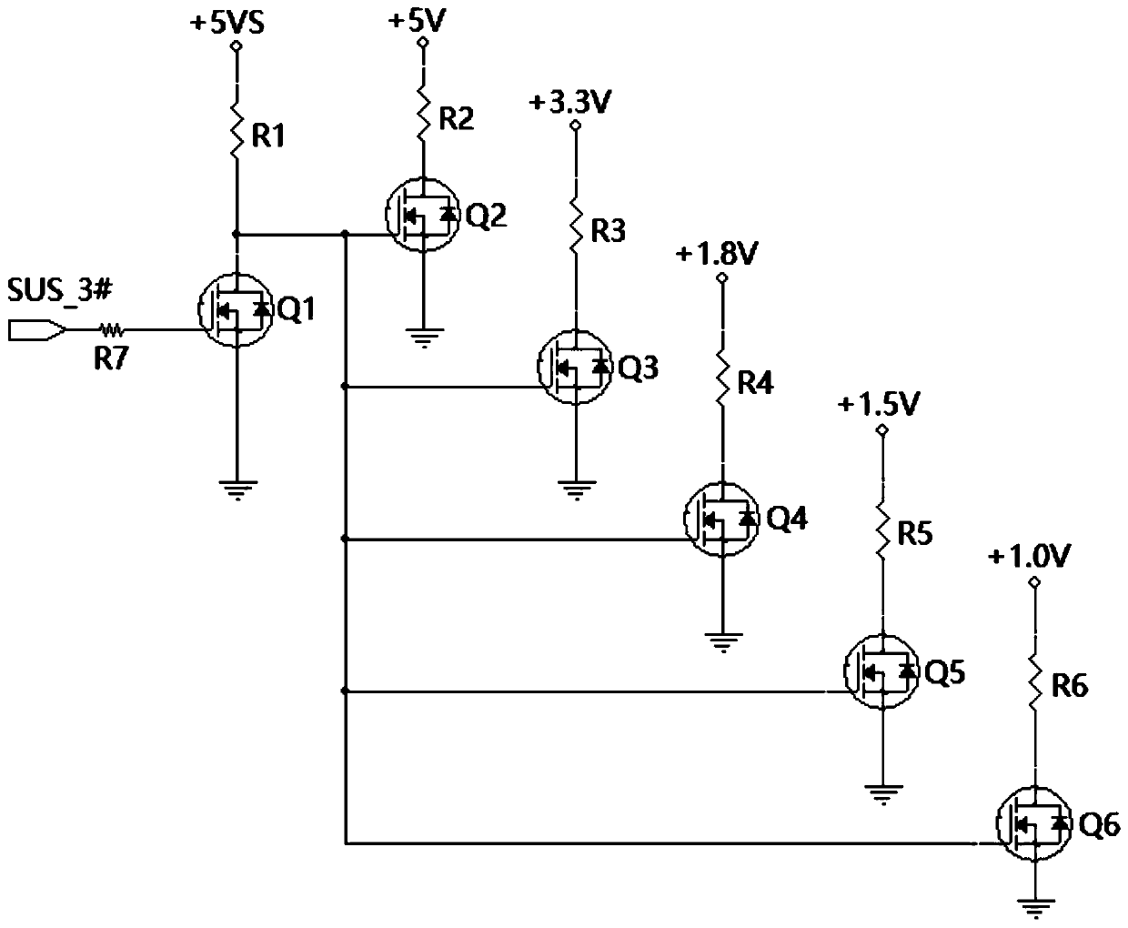 Quick discharging circuit after shutdown for mainboard