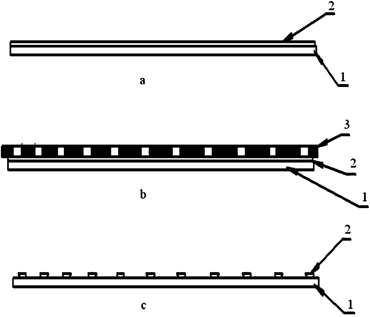 Preparation method for inverted trapezoidal section photoresist mask on large-area glass substrate