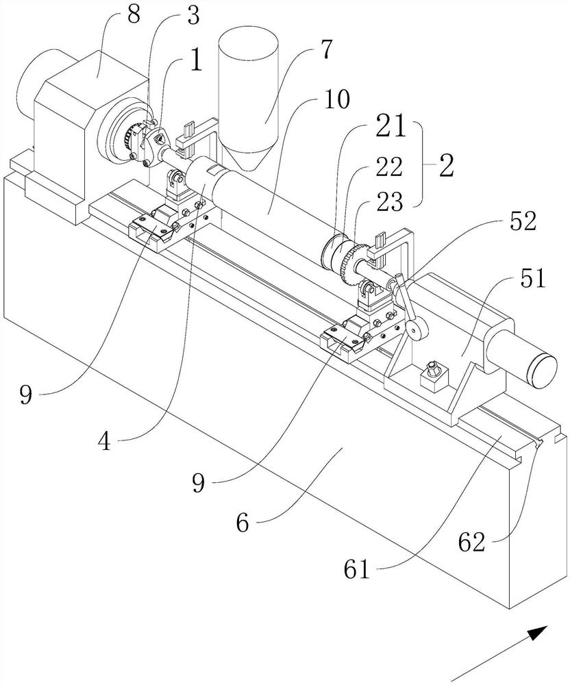 Indexing machining system for long-barrel-shaped workpiece