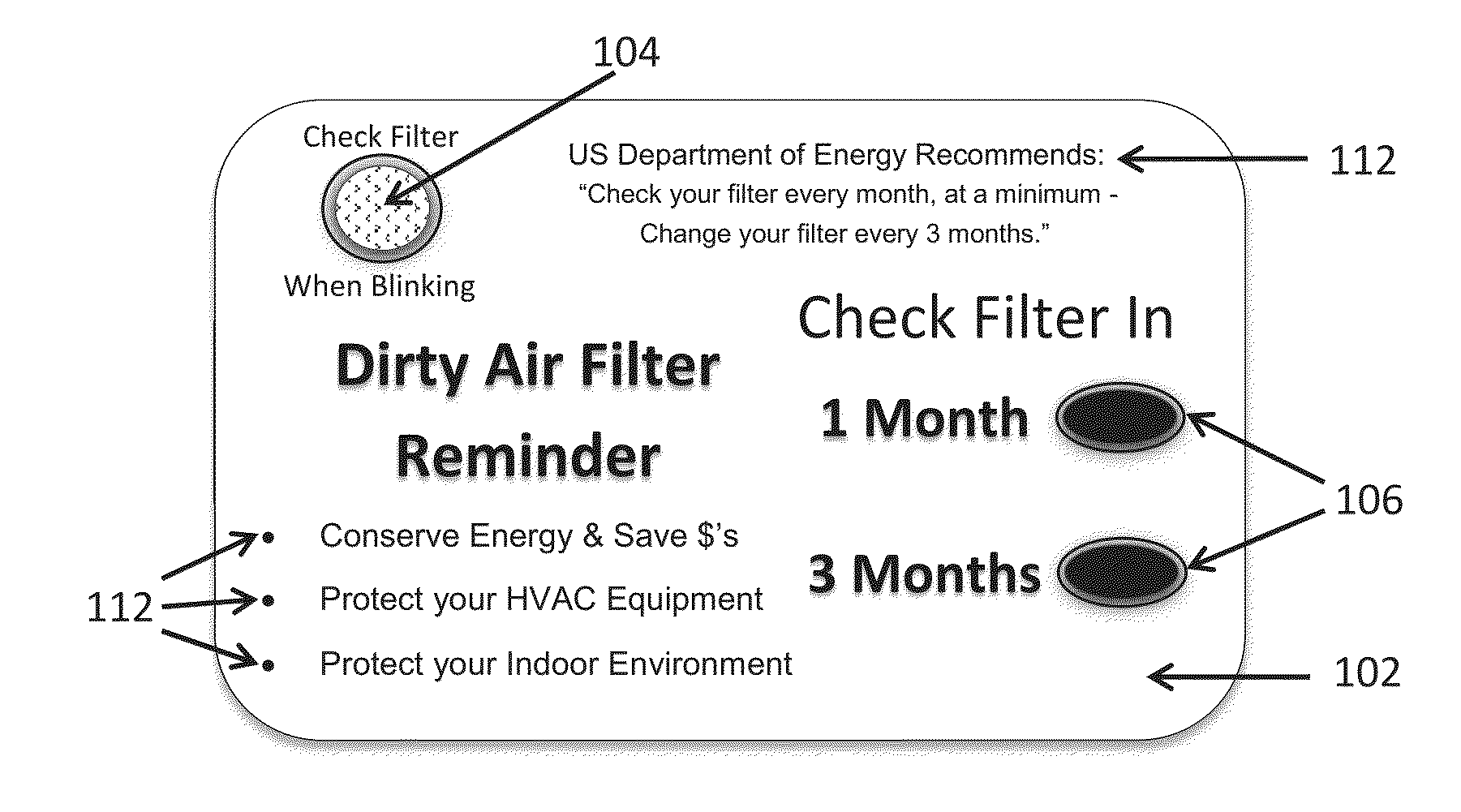 HVAC air filter check reminder refrigerator magnet