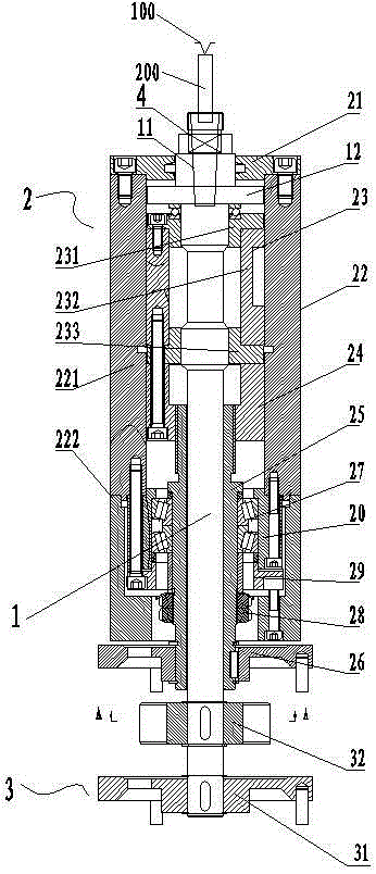 A device integrating clamping positioning and indexing