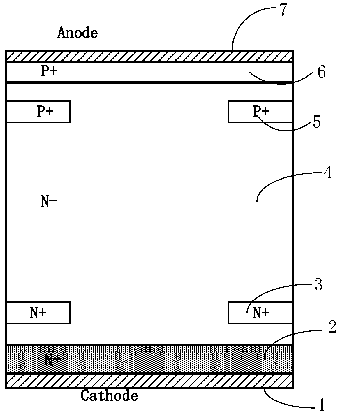 Silicon carbide PiN diode with buried layer structure