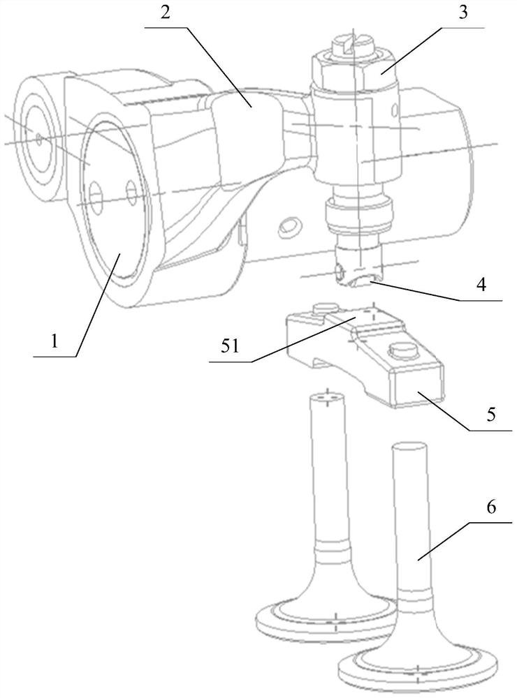Anti-eccentric-wear roller type valve rocker arm combined device