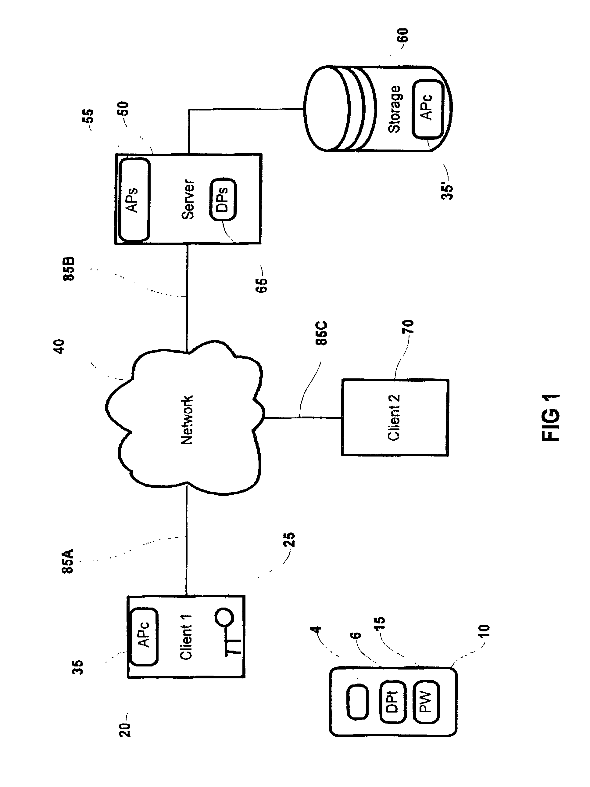 System and method for storage and retrieval of a cryptographic secret from a plurality of network enabled clients
