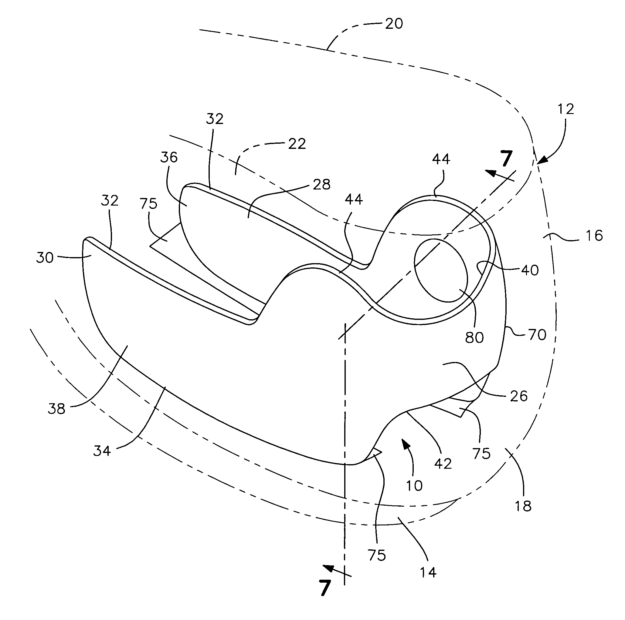 Integral ankle support for a shoe